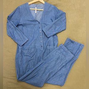 Rachel Pally Troy Denim Jumpsuit. XS.